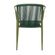16 Cadeira Empilhavel Oliveta Rivatti 57 cm -Largura- Estrutura em Aluminio e Corda Nautica Verde